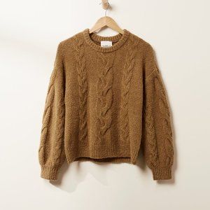 Like New UpWest Plush Cable Crewneck Sweater XS